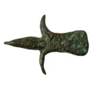 Buckle tongue from a military belt at Tilurium, near Gardun, Croatia; first century CE. Catalogue illustration.