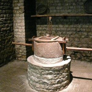 Augusta Raurica: Stone mill Augusta raurica4; archaeological view, find or museum context connected with the site, Roman period or local archaeological context.