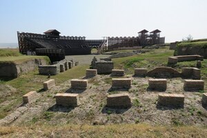 Viminacium: Amphitheater in Viminacium, 2018, 03; archaeological view, find or museum context connected with the site, Roman period or local archaeological context.