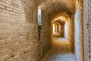 Италика: Anfiteatro de las ruinas romanas de Itálica, Santiponce, Sevilla, España, 2015-12-06, D...; археологический вид, находка или музейный контекст, связанный с памятником, римский период или локальный археологический контекст.