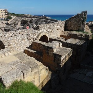 Таррако / Таррагона: Roman amphitheatre, Tarragona 56; археологический вид, находка или музейный контекст, связанный с памятником, римский период или локальный археологический контекст.