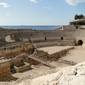 Таррако / Таррагона: Amphitheatre of Tarragona 01; археологический вид, находка или музейный контекст, связанный с памятником, римский период или локальный археологический контекст.