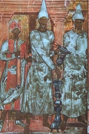 Дура-Европос: Dura Europos fresco Sacrifice of Conon; предмет материальной культуры или музейная находка, связанный с памятником, римский период или локальный археологический контекст.