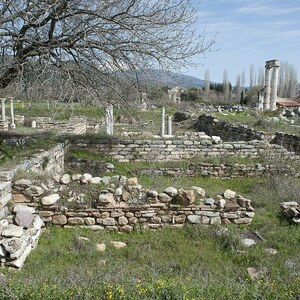 Aphrodisias: Aphrodisias House north of Aphrodite Temple 4551; archaeological view, find or museum context connected with the site, Roman period or local archaeological context.