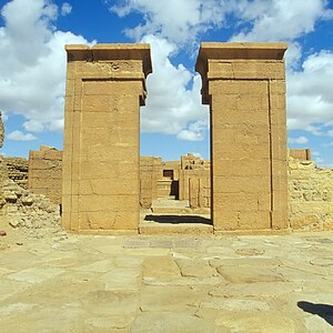 Entrance to the north temple at Karanis.