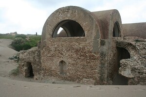 Лептис-Магна: 44 Hunting Baths; археологический вид, находка или музейный контекст, связанный с памятником, римский период или локальный археологический контекст.