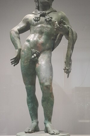 Bronze Hercules statuette 1st cent. AD National Archaeological Museum of Athens Greece 07. Экспонат из собрания: Национальный археологический музей Афин.