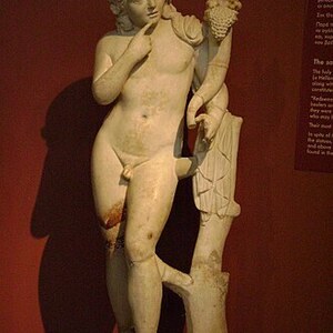 Harpocrates marble statue in the Archaeological Museum of Thessaloniki Macedonia Greece 01. Экспонат из собрания: Археологический музей Салоник.