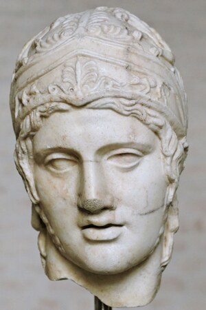 Head of Ares Borghese label QS:Len,"Head of Ares Borghese" label QS:Lde,"Kopf des Ares Borghese". Object from the collection: Glyptothek and State Collections of Antiquities, Munich.