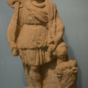 Limestone statue of Jupiter Dolichenus, around AD 200-230, Carnuntum Archaeological Museum, Austria. Экспонат из собрания: Карнунт и Museum Carnuntinum.
