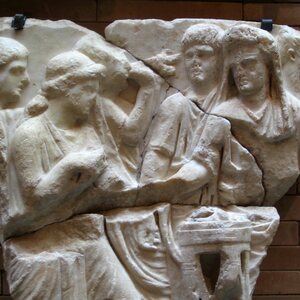 Relief of a sacrifice 02 (Merida, MNAR CE4416+4954). Экспонат из собрания: Национальный музей римского искусства в Мериде.