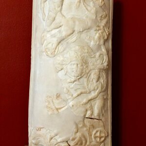 Tarragona Museum sculpture shield. Object from the collection: MNAT: National Archaeological Museum of Tarragona.