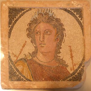 Tarragona Museum Mosaic Euterpe. Object from the collection: MNAT: National Archaeological Museum of Tarragona.