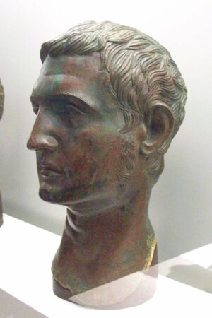 Cabeza masculina romana de Azaila (M.A.N. 32644) 01. Object from the collection: National Archaeological Museum, Madrid.