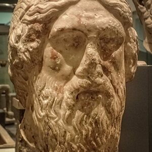 Portrait sculpture of Homer, author of the Iliad and Odyssey epic poems 1-100 CE Ashmolean Museum. Object from the collection: Ashmolean Museum: Antiquities.