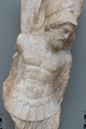 Relief of a hoplite (Ny Carlsberg Glyptotek IN 1508). Экспонат из собрания: Новая глиптотека Карлсберга и античность.