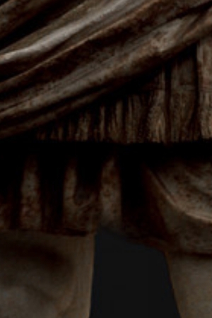 Fragments of a statue with a tunic