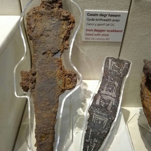 Scabbard for pugio inlaid with silver. National Roman Legion Museum Caerleon,Newport,mid-1st century AD