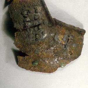 Part of the left chest plate and neck, lorica segmentata Corbridge A, Museum of Corbridge, I-II century CE